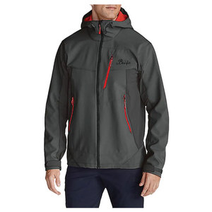 Men's Gray <b>Soft</b> <b>Shell</b> <b>Hooded</b> <b>Jacket</b> With Zip Fly Wind Resistant Pockets Regular Fit Outdoor Wear - Product Image 1
