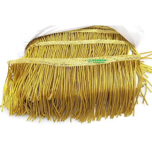 Luxury Gold Metallic Bullion <b>Fringe</b> Trim Twisted Cord Tassel <b>Fringe</b> for Garment & Decorative Use Bishop's Vestments Trimmings - Product Image 1
