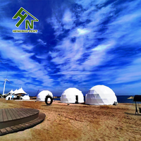 Hengnuo Camping Geo Dome Home Kit de dôme géodésique d'arrière-cour Tentes Glamping Garden Igloo Dome House