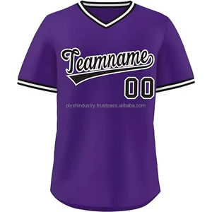Maillot de baseball unisexe pour hommes et garçons, de qualité supérieure, sans motif, à manches courtes, uniforme de baseball pour hommes - Product Image 2