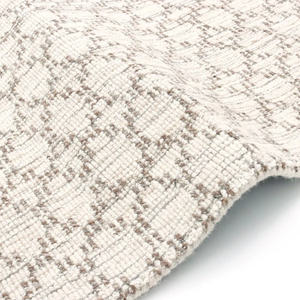 Tapis d'intérieur en laine recyclée et polyester, tissé à la main, de qualité supérieure, géométrique et moelleux, pour salon et chambre à coucher - Product Image 4