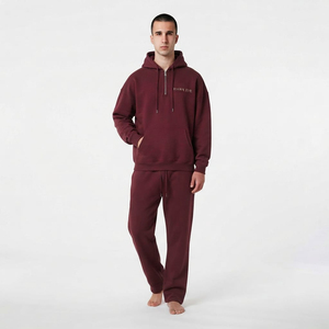 Ensemble de survêtement pour homme Hawk Eye Sports, couleur ardoise, avec sweat à capuche zippé et pantalon de survêtement, en coton respirant, coupe oversize - Product Image 3