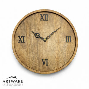Horloge murale verticale en bois de luxe avec grands chiffres dorés et aiguilles minimalistes dorées, mouvement silencieux, design moderne, décoration intérieure, nouveauté - Product Image 5