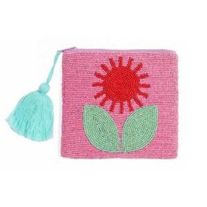 Monedero Mini Portátil de Tela Hecho a Mano con Diseño de Piña con Cuentas y Cierre de Cremallera, Ecológico y Duradero - Product Image 6