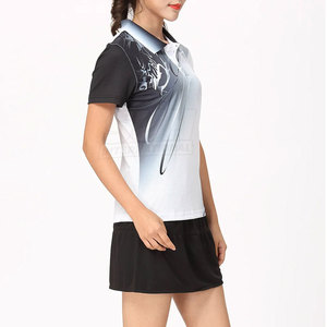 เสื้อเทนนิสและแบดมินตันคุณภาพสูงสำหรับผู้หญิง ระบายอากาศได้ดี พร้อมโลโก้สั่งทำพิเศษ ผลิตจากวัสดุโพลีเอสเตอร์ 100% - Product Image 2