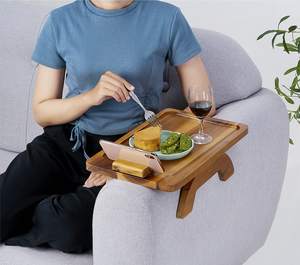 Table de canapé moderne en bois léger |   Plateau d'accoudoir antidérapant OEM pour canapé, idéal pour les mariages et le Ramadan |   Vente en gros - Product Image 5