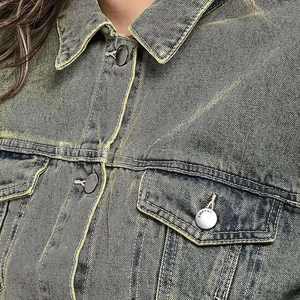 Chaqueta Vaquera de Manga Larga para Mujer, Estilo Europeo y Americano, de Alta Calidad, Venta Caliente 2026, Abrigos Casuales para Mujer - Product Image 4