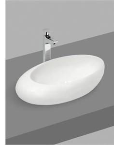 Lavabo de Cerámica Ovalado de Primera Calidad para Sobremesa o Encimera, Lavabo de Baño de Diseño Moderno - Product Image 6