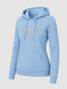 Sudadera con Capucha de Forro Polar con Pedrería para Mujer, Sudadera Cálida con Capucha, Suave y Casual para Otoño e Invierno - Product Image 3
