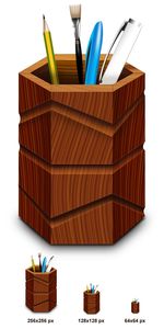 <b>Rustic</b> Farmhouse Wooden Pen Storage Modern Wooden <b>Desk</b> Utility Organizer Wooden Pen Cup for Home Office Essentials Luxury Wooden - Product Image 6