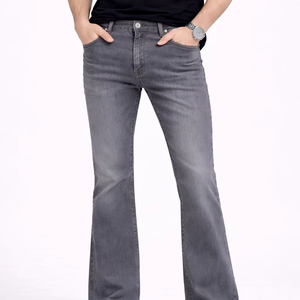 Jean en denim coupe droite gris pierre pour homme – un essentiel polyvalent au quotidien, confectionné en tissu riche en coton de qualité supérieure - Product Image 1