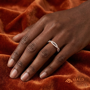 Anillo de Compromiso de Eternidad con Moissanita Trenzada Chapado en Oro Rosa para Mujer - Regalo de Aniversario de Lujo - Product Image 5