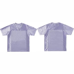 Maillots de rugby en mesh respirant à manches courtes, coupe classique, col en V, vente en gros d'usine, football américain - Product Image 4