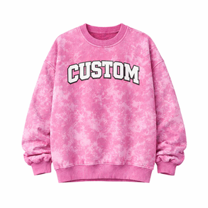 Premium Quality Acid Wash Crewneck <b>Sweatshirt</b> Custom Logo Printing Oversized Fit Comfortable Casual Wear for Men Bulk Order - Product Image 2
