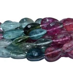 เส้นลูกแพร์ทัวร์มาลีนหลายเหลี่ยมธรรมชาติ100% สำหรับทำเครื่องประดับขนาด5x7มม. 15นิ้ว - Product Image 1