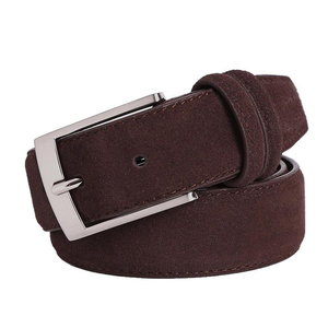 Elegante Cinturón de Cuero Genuino para Hombre con Hebilla de Diseño 3D, Ligero, para Uso Diario en la Oficina o Casual, Ajuste Cómodo, Calidad Duradera - Product Image 1