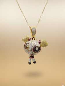 Pendentif Moissanite Fille Superpouvoir en Argent 925, Motif Bulles de Pierre Colorées, Style Mignon, Idéal pour Cadeau, Bijoux Fins, Pendentifs & Breloques - Product Image 3