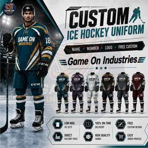 Bon Fournisseur avec Logo Personnalisé Nouvelle Arrivée Prix de Gros Ensemble Maillot et Pantalon de Hockey Sublimé Uniforme de Hockey sur Glace Personnalisé - Product Image 3