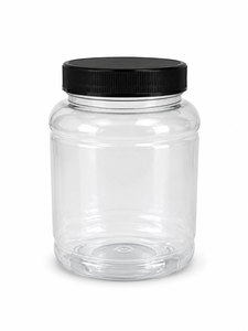 Clear Plastic Food <b>Jar</b> 1kg Cylinder Shape Screw Top Lid for Ghee Storage PP Material - Product Image 2