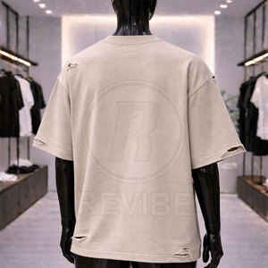เสื้อยืดพิมพ์ลายนูนทำจากผ้าฝ้ายโพลีเอสเตอร์ - Product Image 4