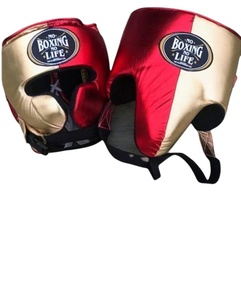 Guantes de Boxeo Personalizados 'No Boxing No Life', Conjunto de Protección para la Cabeza, Rojo y Dorado, con Cordones, Protección Completa para los Dedos, Equipo de Entrenamiento para Adultos, Protector Inguinal, Winning Boxing - Product Image 3