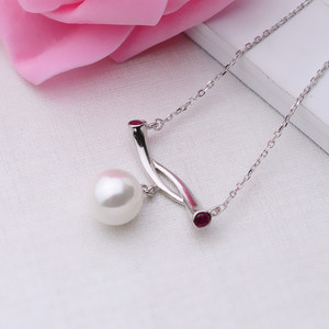 Pendentif en argent S925 à faire soi-même, chaîne de style coréen 7-15, accessoires avec perle, support creux, semi-fini - Product Image 3