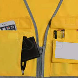 Gilet de sécurité pour hommes sur mesure en matériau respirant, classe 2, imperméable, certifié ANSI, coupe ajustée, prix d'usine - Product Image 3