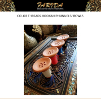 Chicha Farida au design unique, de luxe, durable, de haute qualité, fabriquée à la main en argile égyptienne, avec des fils colorés, des fûts/bols pour une distribution de chaleur optimale