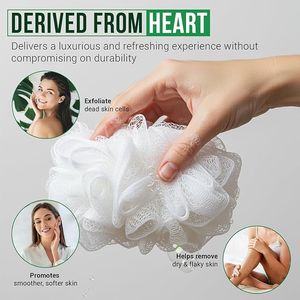 70g Large Mesh Pouf <b>Sponge</b> Loofah for Men and Women <b>Bath</b> Body Scrubber Exfoliating Tool - Product Image 3
