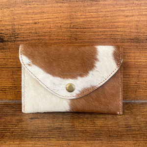 กระเป๋าใส่เหรียญหนังวัวแท้ขนาดเล็กเคสใส่บัตรแบบตะวันตกกระเป๋าสตางค์กระเป๋าหน้าบางสำหรับผู้หญิงใส่บัตรเครดิต/ซองใส่เงินสด - Product Image 2