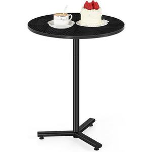 Table basse avec finition noire et structure métallique pour salon, hôtel, extérieur, table centrale décorative - Product Image 1