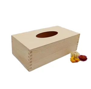 工艺品批发供应商木质面巾盒清洁办公用酒店用木盒纸巾