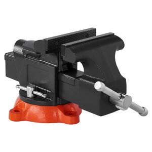 Étau d'établi robuste multifonctionnel avec base pivotante à 360 degrés, largeur de mâchoire de 5 pouces, ouverture maximale de mâchoire de 5 pouces et profondeur de gorge de 2,8 pouces - Product Image 6