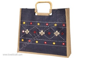 Sac fourre-tout en jute écologique avec poignée carrée, sac de plage pour femme, sac de shopping rustique tissé, sac à main en fibres naturelles - Product Image 4