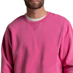 Sweat-shirt pour homme à col rond, 360g, coupe ample, en mélange de coton, idéal pour l'hiver, l'automne et le printemps, design basique - Product Image 1