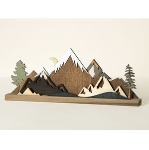 Décoration murale en bois découpée au laser 3D sur mesure, art mural minimaliste en bois, paysage naturel, panneau suspendu pour la maison, salon, décoration murale - Product Image 1