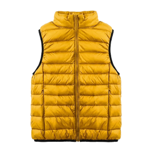 Custom Unisex Waterproof Puffer Vest Sleeveless Winter Warm Padded Jacket O-Neck Zip Button <b>Lightweight</b> Quilted Outerwear <b>Gilet</b> - Product Image 1