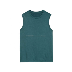 Camiseta Deportiva de Alta Calidad para Hombre, de Poliéster y Algodón, Tejido Suave, Sin Mangas, para Entrenamiento, con Logotipo Personalizado, Ropa de Gimnasio - Product Image 3