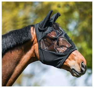 Horse Fly Mesh <b>Face</b> Guard Premium Breathable Construction with Full Eye and Ear Protection for Horses During <b>Exercise</b> Pasture - Product Image 4