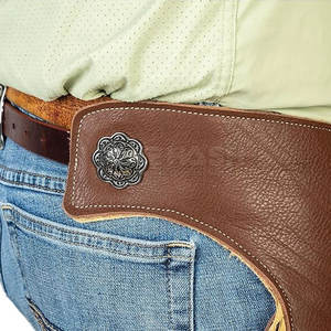 Pantalones de cuero de gamuza con costuras duraderas para trabajo en ranchos y actividades al aire libre - Product Image 6