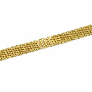 Pulsera de Eslabones Múltiples de Latón Chapado en Oro de 14K, 18K, 24K al por Mayor con Cierre de Gancho en S, Joyería de Moda para Hombre - Product Image 2