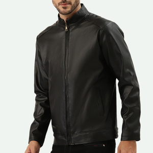 2026 Hot Selling <b>Men</b> Clothing <b>Leather</b> <b>Jacket</b> New Fashion <b>Men</b> <b>Leather</b> <b>Jacket</b> Windproof <b>Leather</b> <b>Jacket</b> - Product Image 3