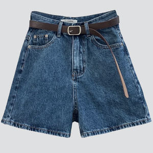 Pantalones vaqueros anchos de cintura alta para mujer, talla grande, estilo europeo y americano, OEM 2026, nuevos, lavados, transpirables, de verano, con logo en la cintura. - Product Image 6
