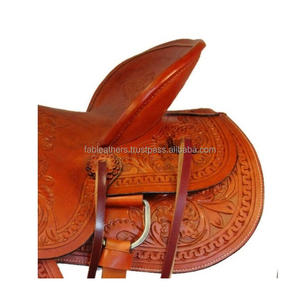 Alta calidad cuero barril Racing Saddle Trail Pleasure Saddle Roping Ranch Saddle para venta al por mayor - Product Image 3
