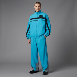 Conjunto Deportivo Informal Personalizado de Gran Tamaño, Chaqueta Cortavientos Reflectante 3M, Chándal de Nailon, Conjunto de Joggers, Chaquetas para Hombre - Product Image 4