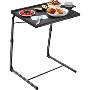 Adjustable 6 Height TV Dinner Tray Table Comfortable <b>Folding</b> TV Stand for <b>Bed</b> & Sofa Adjustable TV Tray on <b>Bed</b> Sofa - Product Image 5