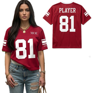 Jersey de Fútbol Americano Transpirable de Malla para Mujer, Uniforme de Equipo Personalizado, Marca Privada, Fabricante OEM - Product Image 1