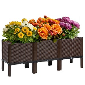 Hand-Painted Pine Wood Bohemian Mandala <b>Planter</b> Box - Wholesale Folk Art - Product Image 3