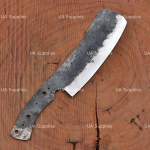 Cuchillo de Acero de Alto Carbono Forjado a Mano UA Supplies con Hoja Recta de Punta Caída para Cortar Verduras y Carne, Hoja en Bruto de Espiga Completa - Product Image 4