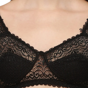 Conjunto de sujetador y bragas sin relleno, sexy, de malla suave, lencería transpirable para mujer, el mejor conjunto de sujetador y bragas de nailon. - Product Image 4
